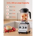 thumbnail image 3 of KFFKFF Blender for Smoothies, 85 oz 1400W, Professional Blender with Powerful Motor, Multi-Functional Food Processing Blender with 2 Cups for Smoothie/Milkshake/Juice, 3 of 9