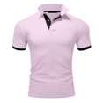 thumbnail image 3 of BOBOGOJP Polo pour Homme à Manches Courtes Léger à Séchage Rapide Randonnée Golf Pêche (Rose,7TG), 3 of 4