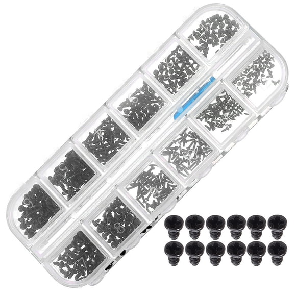 HLONK 1 Box Self-tapping Screws Assorted Size Screws Quick Self-drilling Carbon Steel Screws with Screwdriver