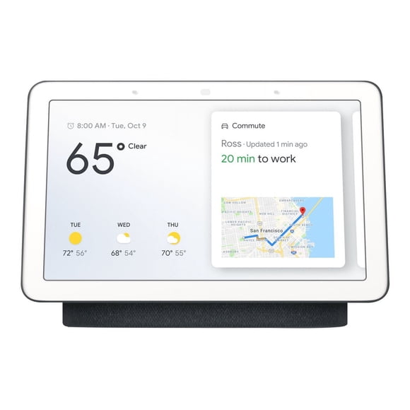 Google Nest Hub - Smart display - LCD 10" - 2.1-channel - wireless - IEEE 802.11b/g/n/ac, Bluetooth - charcoal