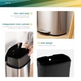 thumbnail image 4 of FDW Kitchen Step Trash Can with Lid, 13 Gallon (50L), Stainless Steel, Brushed Silver, 4 of 8