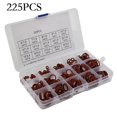 thumbnail image 1 of 225 Pcs Kit d'Assortiment de Joints Toriques en Caoutchouc de Silicone Métrique Ensemble de Joints d'Étanchéité Rouge, 1 of 1
