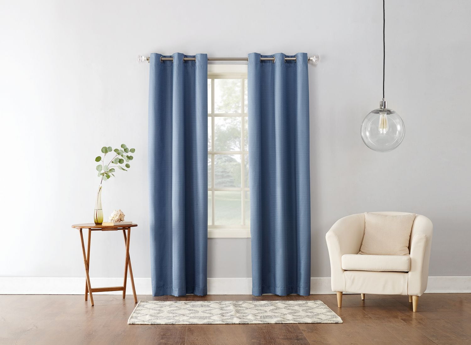 MAINSTAYS Textured Thermal-Lined Grommet Curtain Panel