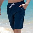 thumbnail image 4 of RKSTN Mens Shorts Athletic 2024 Pockets Beach Running Gym Workout Pants Quick Dry Solid Color Drawsting Sports Training Shorts, 4 of 5