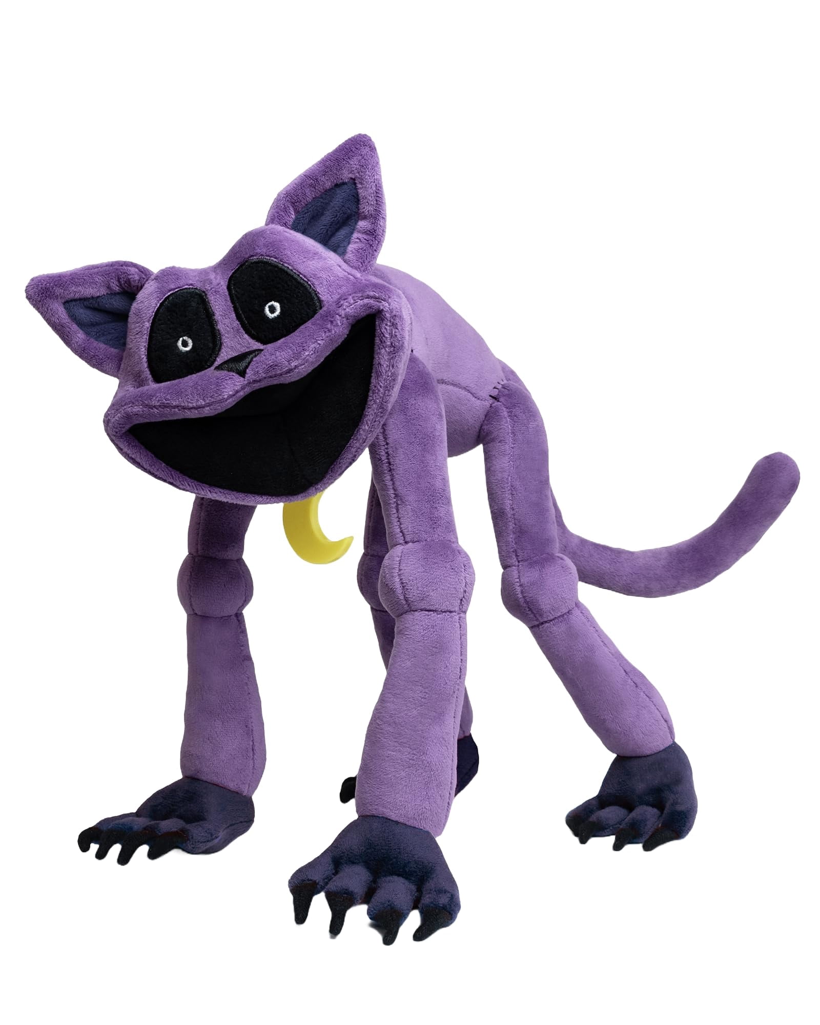 Poppy Playtime Monster CatNap Jouet en Peluche avec Bras, Jambes et Queue Posables - Violet Officiel