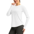 thumbnail image 1 of Besolor Hauts d'Entraînement pour Femmes à Manches Longues Légers UPF50+ Protection Solaire UV Course Randonnée Chandails Athlétiques de Gym, 1 of 7