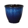 thumbnail image 1 of Pot rond en résine recyclée à dégradé bleu de 9 pouces Mainstays, 1 of 2