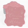 thumbnail image 2 of Inkdotpot Real Rose Gold Foil Merry Christmas & Happy Text Tags Favor Bracket Shape Hang Pack Of 100 Paper Tags, 2 of 7