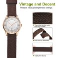 thumbnail image 2 of Bracelet en Nylon Perlon Unisexe avec Boucle en Acier Inoxydable Argenté, Marron, 20mm, 2 of 6