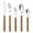 Khaki, variant on Tumotour Stainless Steel Studded Clip Handle Western Knife Fork And Spoon Cutlery Set French Steak Knife Fork Dessert Spoon And Fork 5 Piece Set