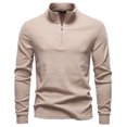 thumbnail image 4 of Dagugfen Quarter Zipper Pullover Men Long Sleeve Slim Fitted Thermal Base Layer Running Workout Tops, 4 of 5
