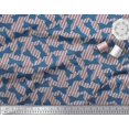 thumbnail image 3 of Soimoi Purple Rayon Crepe Fabric Bow & Stripe Print Fabric by the Yard 46 Inch Wide, 3 of 5