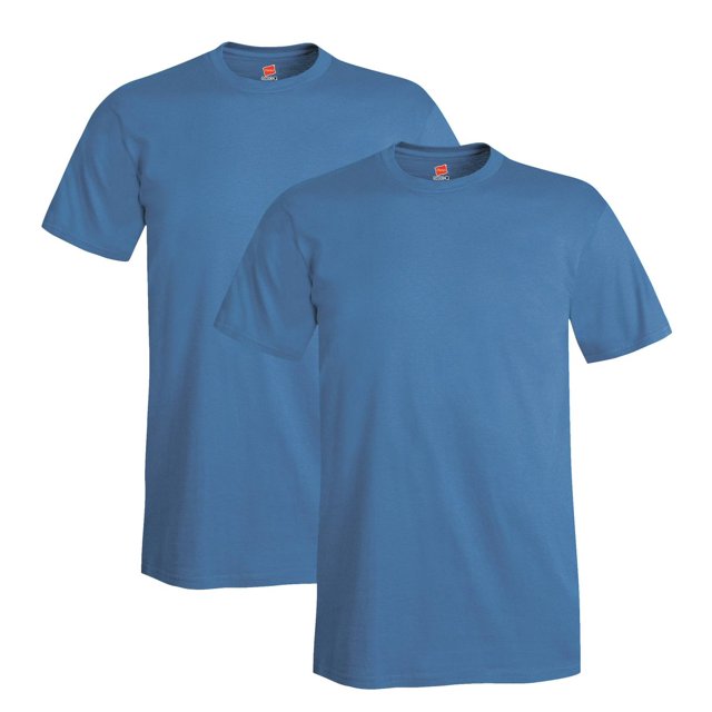 Hanes T-Shirt à Col Rond en Coton Ringspun Nano-T pour Hommes, Lot de 2