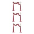 thumbnail image 4 of Ruiboury Wedding Arch Drapes Add Romantic Atmosphere With Wide Application Wedding Arch Draping Fabric Polyester Wedding Valance hawksbill turtle red 3Set, 4 of 6