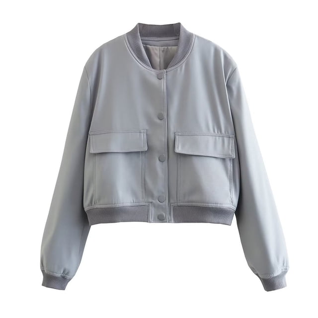 EQWLJWE Summer Saving Clearance ! Women'S Flying Bomber Jacket With Large Pockets Windproof And Warm Jacket