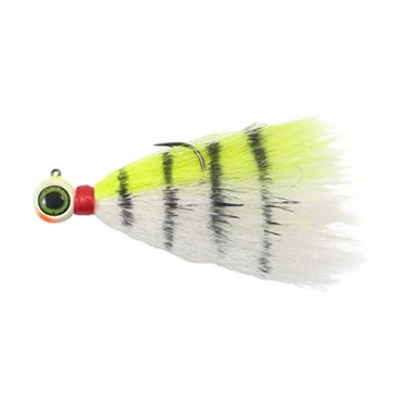 Northland Tackle DVBJ4-10 Deep-Vee Bucktail Jig - Chartreuse, 1/4 OZ