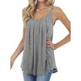thumbnail image 3 of Innerwin Camisole Couleur Unie Débardeur Femme Fête Sans Manches Ample Cami Gris 3TG, 3 of 6