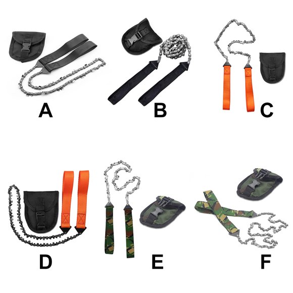 Portable Handheld Chain Saw Pocket Wire Saw; Outdoor Hand Wire Saw for Garden Wood Outdoor Survival Emergency Equipment, Black, 33-Teeth