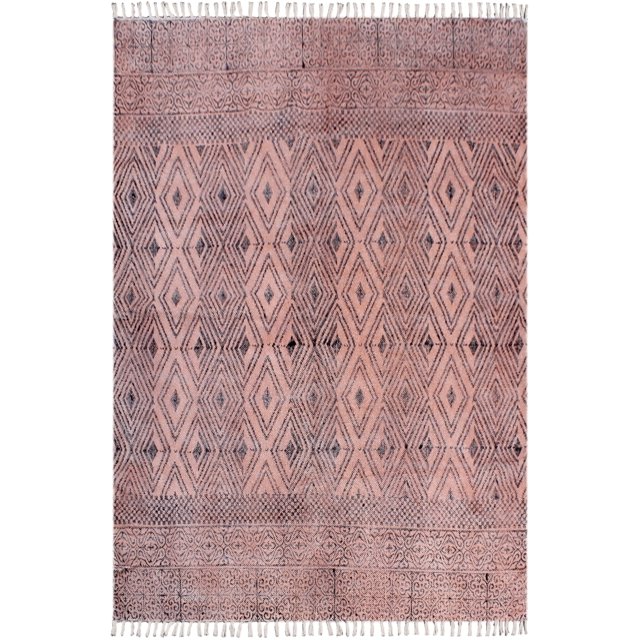 Casavani Cotton Custom Area Rug Kitchen Mat, Brown 3x3 feet