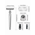thumbnail image 2 of Waysh Classic DE Razor Kit, Silver, Gift Set for Men, 2 of 7