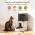 thumbnail image 2 of Distributeur Automatique Programmable pour Animaux de Compagnie 4 L – jusqu'à 6 Repas Minutés, Double Alimentation, Contrôle des Portions, Bol en Acier Inoxydable, Anti-Humidité, Grande Capacité pour Chats et Petits Chiens – Noir Transparent, 18x29,4x28 cm, 2 of 8