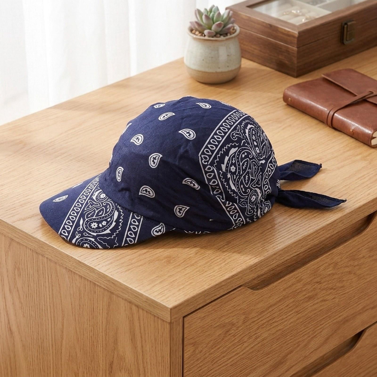 yuksok Head Scarf Bandana Cap with Brim Comfortable Sun Hat for