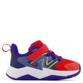 thumbnail image 3 of New Balance girls Rave V2 Hook and Loop Running Shoe, Neo Flame/Lemonade/Moon Shadow, 5.5 Toddler US, 3 of 4