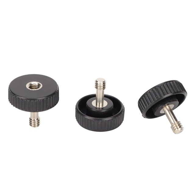 Octpeak 3PCS 1/4in Male Female Socket Screw Adapter Thumb Knob Quick Release For Camera Flash Bracket,Camera Screw Adapter,Thumb Screw Adapter