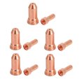 thumbnail image 2 of Plasma Cutting Torch Consumables, Portable Electrode Tip Nozzle Kit 10Pcs Durable  For PT-80 PT-100, 2 of 8