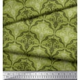thumbnail image 2 of Soimoi Poly Georgette Fabric Filigree Damask Print Sewing Fabric Yard 52 Inch Wide, 2 of 3