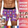 thumbnail image 2 of KHONTS Customized Men's Boxers - Personalized Gifts for Boyfriend - Custom Underwear Purple L, 2 of 8