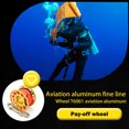 thumbnail image 3 of Transemion Keep Diving FXL-952 Spool Reel Polyester Rope Rotary Reels Outdoor Sports Fishing Accessories with Double End Hook Gold 30m, 3 of 6