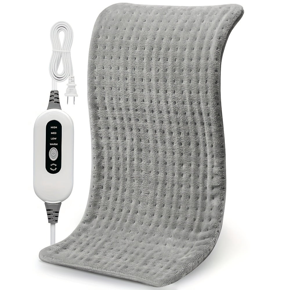 MesaSe XL Electric Heating Pad For Back Pain - Ultra-Soft Machine Washable Moist/Dry Heat Pad  4 Heat Settings  2-Hour Auto-Off  Plush Flannel Material For Neck  Shoulder  Abdomen  Waist