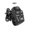 thumbnail image 4 of Ruiboury Electric Scooter Light Switch IP64 Waterproof Motorbike Handlebar Button Turn Control Module Accessory Spare Parts 48V, 4 of 6