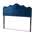 thumbnail image 1 of Baxton Studio Tête de Lit Contemporaine en Velours Queen Bleu Royal, 1 of 6