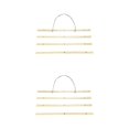 thumbnail image 2 of Decodeary 21CM-61CM DIY Magnetic Wooden Photo Hanger Poster Scroll Print Picture Frame Beige 51cm 2Set, 2 of 6
