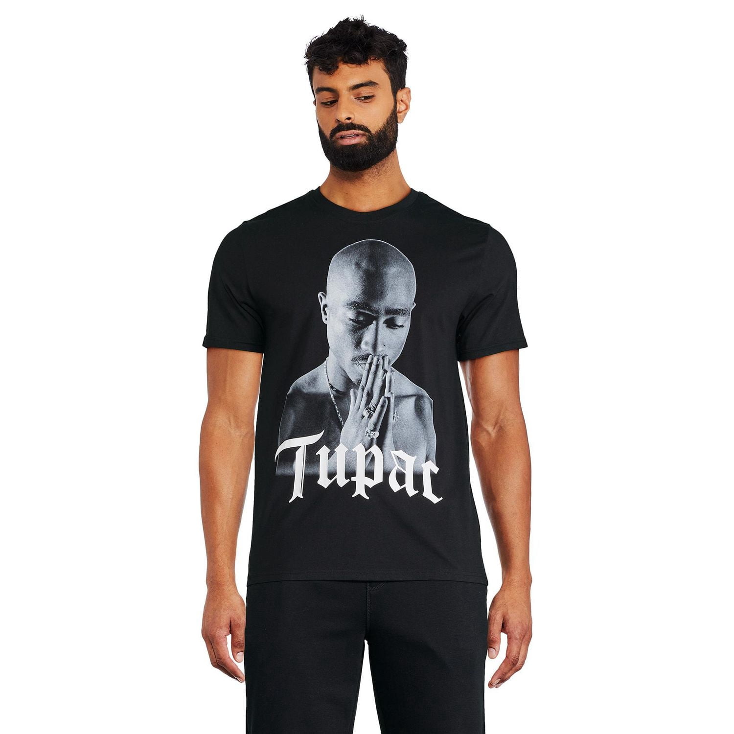T-shirt à imprimé graphique Tupac pour hommes