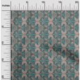 thumbnail image 1 of oneOone Silk Tabby Fabric Leaves & Floral Block Print Fabric BTY 42 Inch Wide, 1 of 5