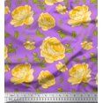 thumbnail image 1 of Soimoi Rayon Fabric Leaves & Rose Floral Printed Fabric 1 Yard 56 Inch Wide, 1 of 3