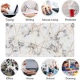 thumbnail image 4 of Grey Gold Line Marble Extended Gaming Mouse Pad XXL Desk Pad, Large Mousepad for Wireless Mouse (31.5x15.75 in), Big Keyboard Mouse Mat Non-Slip Rubber Base Mousepad with Stitched Edges, 4 of 5