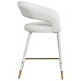 thumbnail image 3 of Meridian Furniture Destiny Off White Cream Vegan Leather Stool, 3 of 6