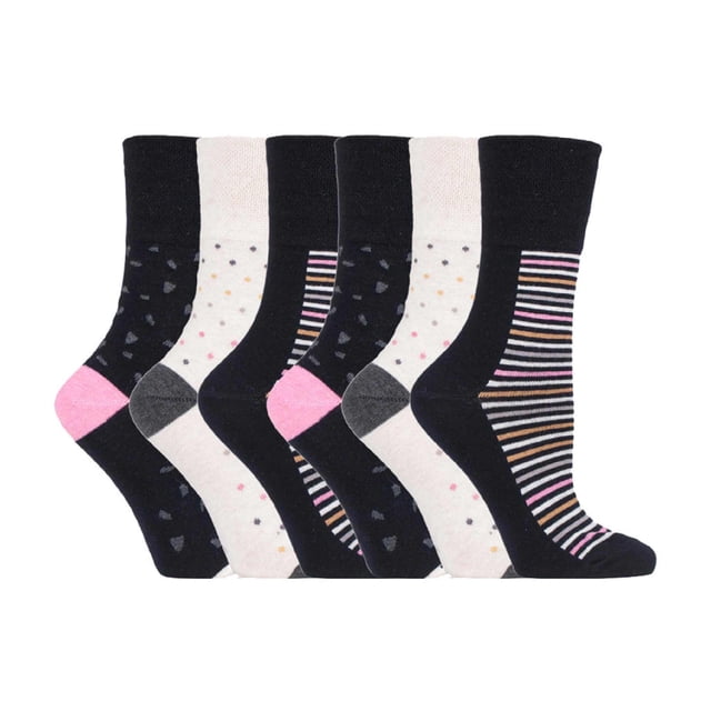 Gentle Grip - 6 Pairs Ladies Gentle Grip Non Elastic Socks
