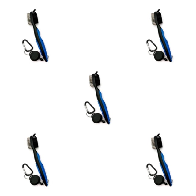 Ruiboury Golf Club Brush Portable Handheld Replacement Double-sided Ball Shoe Brushes Blue Lidless 5Set