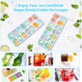 thumbnail image 1 of Ice Cube Trays 4 Pack, Easy-Release Silicone and Flexible 14-Ice Cube Trays with Spill-Resistant Removable Lid, BPA Free, for Cocktail, Beer, Stackable Flexible Ice Molds, 1 of 9
