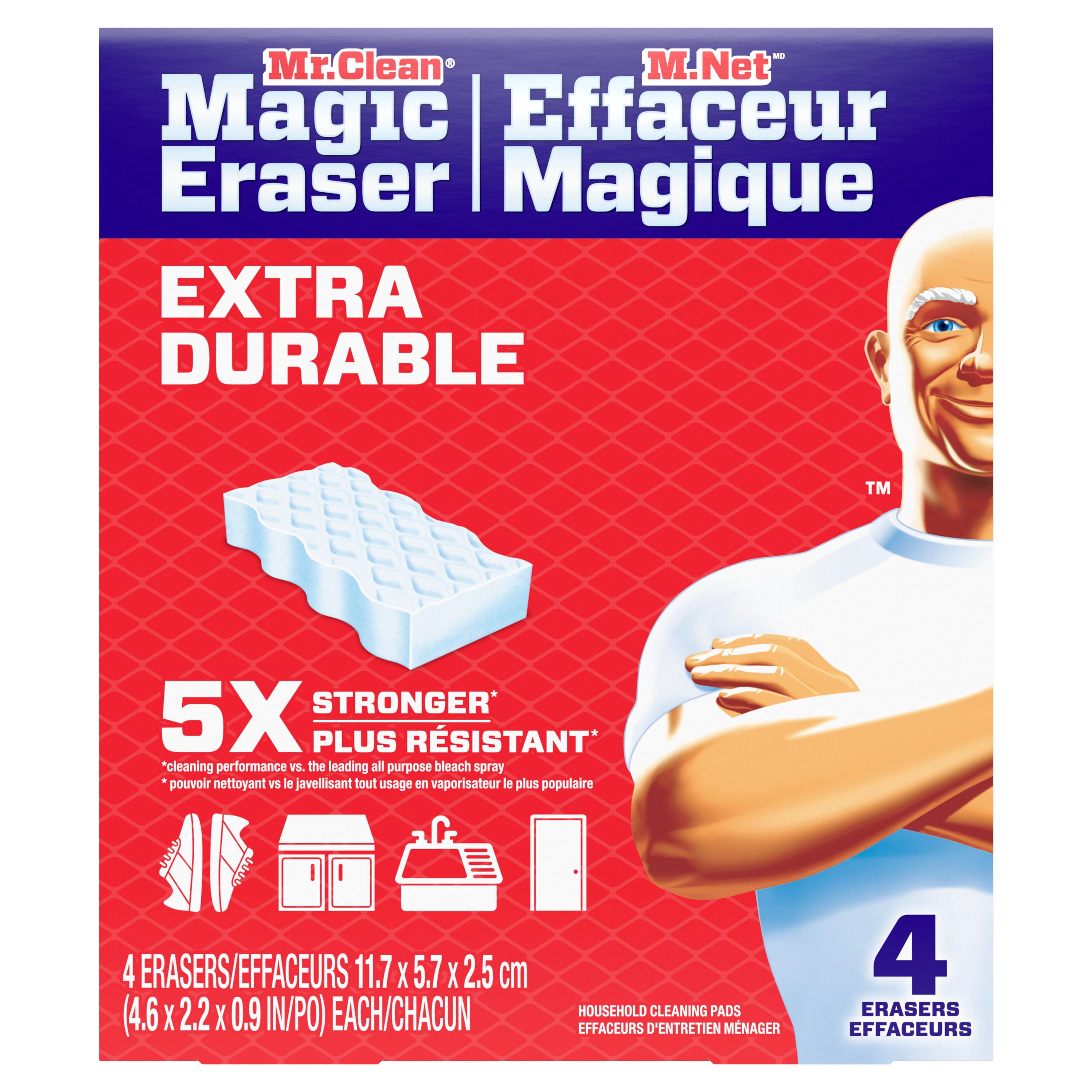 Éponge Effaceur magique M. Net, nettoyant tout usage, récurant nettoyant, Extra résistant, 4 u
