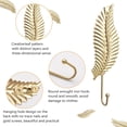 thumbnail image 4 of TIELUTT Crochets Décoratifs en Forme de Feuille 4 Pcs Crochets Muraux en Forme de Feuille Porte-Clés Moderne Ventouse pour Rideau de Douche Mural Crochets pour Support de Bain Robuste Crochets Robustes sur Verre Crochet de Douche, 4 of 6