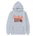 thumbnail image 1 of MIASHUI Sweat à Capuche Garçons Filles Enfants Rugby Imprimés Lettres Manches Longues Hauts Chauds, Gris, 13-14 Ans, 1 of 4