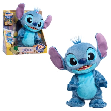 Disney Stitch Double Trouble, peluche interactive, 50+ sons et réactions, Stitch marche et danse, dès 3 ans