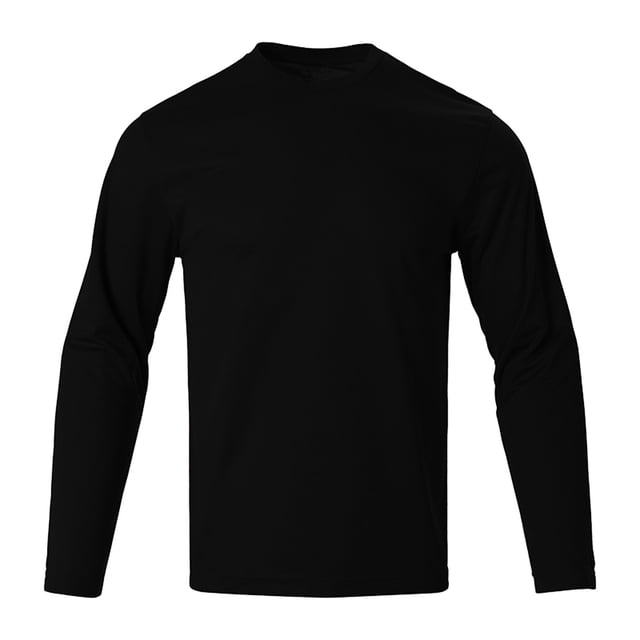 Yuyuzo Long Sleeve Shirts for Men Crewneck Loose Fitted Quick Drying Solid Color Comfy Workout Tops