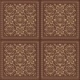 thumbnail image 1 of Ahgly Tapis d'Intérieur Lavable en Machine Carré Transitionnel Bronze Brun, 5 Pieds Carré, 1 of 7